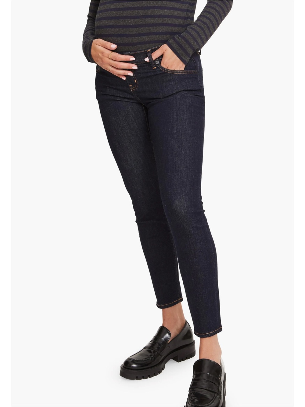 HATCH The Slim Maternity Jean In Rinse Wash Size 29